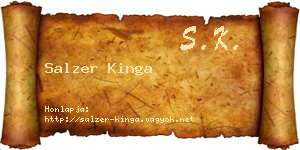Salzer Kinga névjegykártya